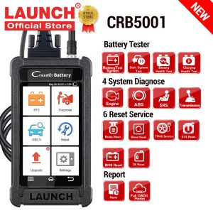 LAUNCH X431 CRB5001 Car 12V Battery Tester Auto OBD2 Engine ABS SRS AT Diagostic Tool with 6 Reset Service Free Update Online