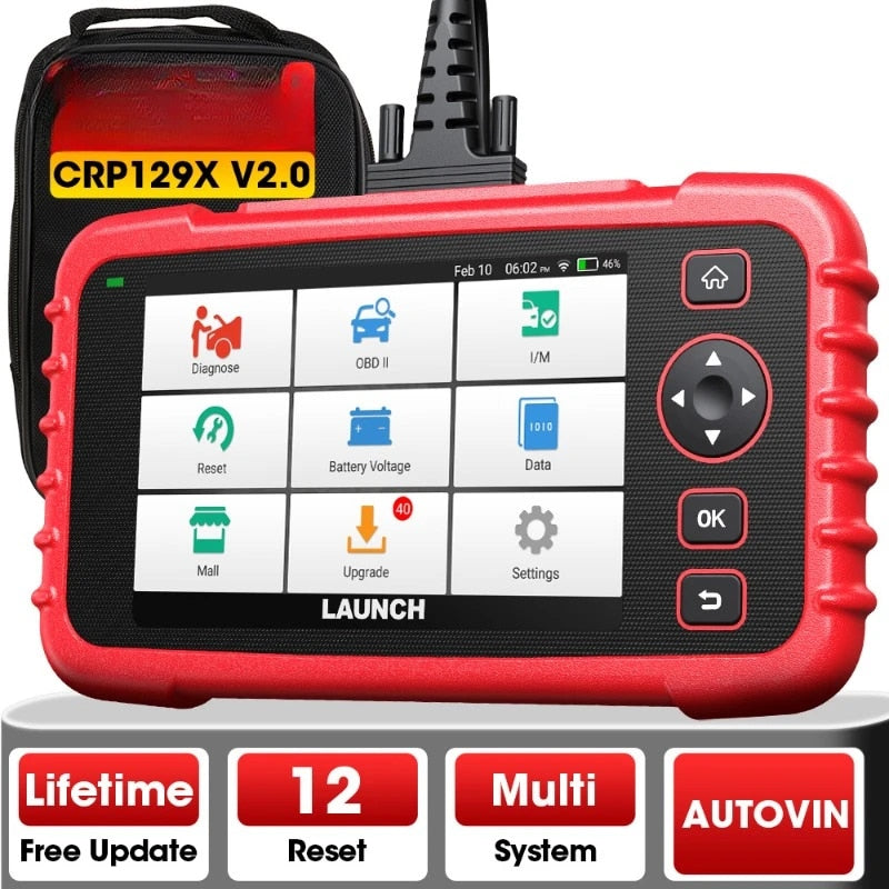 Launch CRP 129X V2.0 OBD2 Scanner Code Reader 4 SYSTEM DIAGNOSTIC 12 Reset Functions Free Lifetime Updates - Image 3