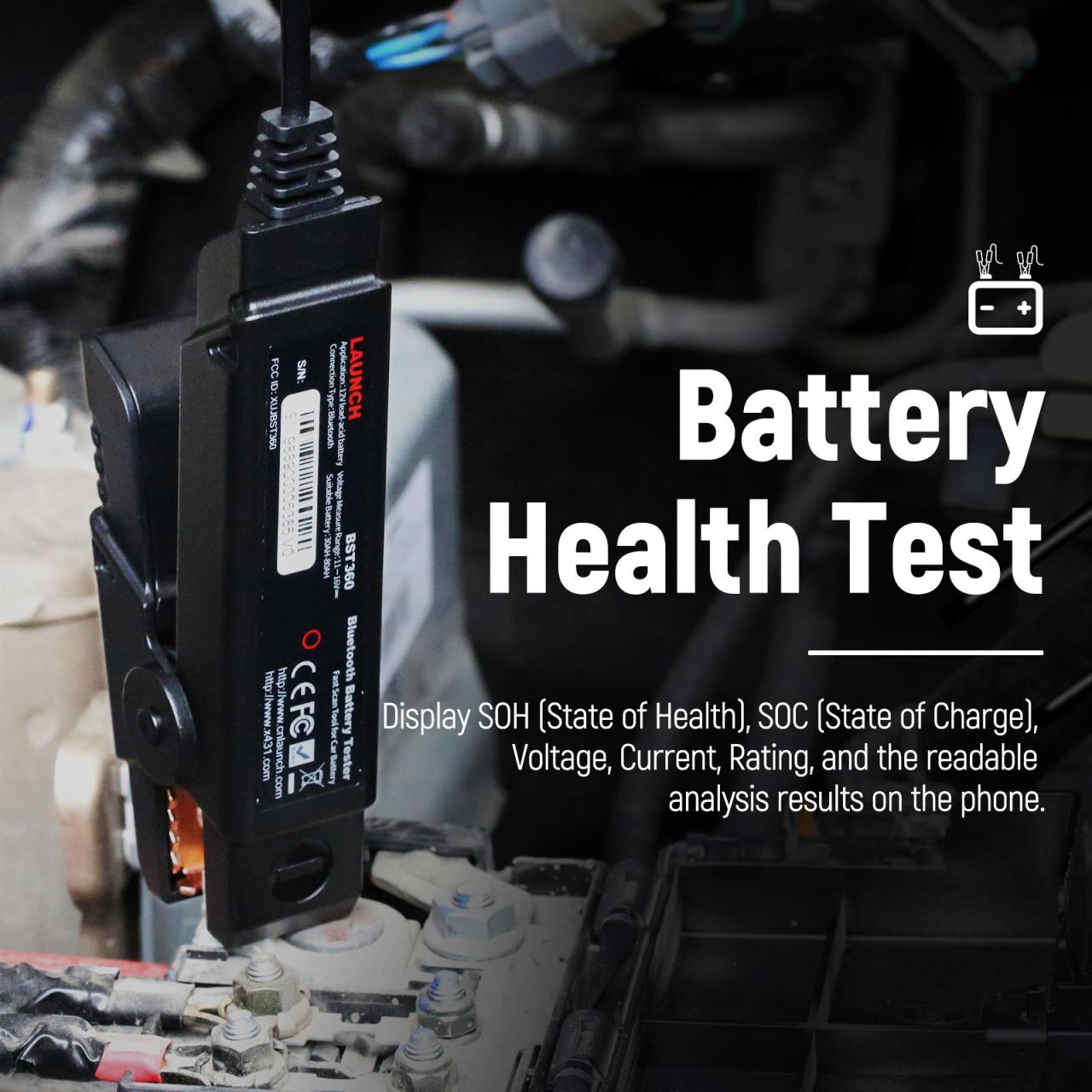 Original Launch BST-360 Bluetooth Battery Tester BST360 Battery