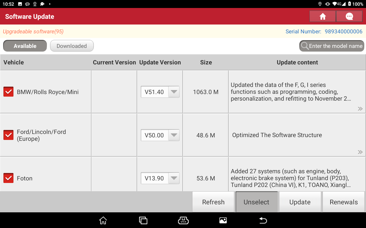 LAUNCH PRO3 V+ Update Service