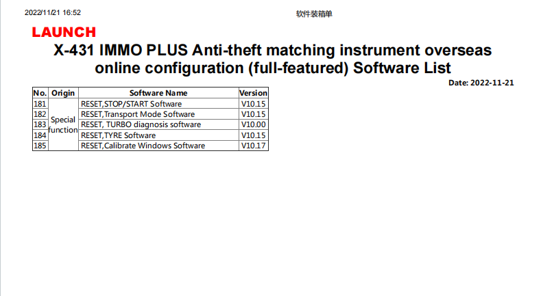 IMMO Function Authorization