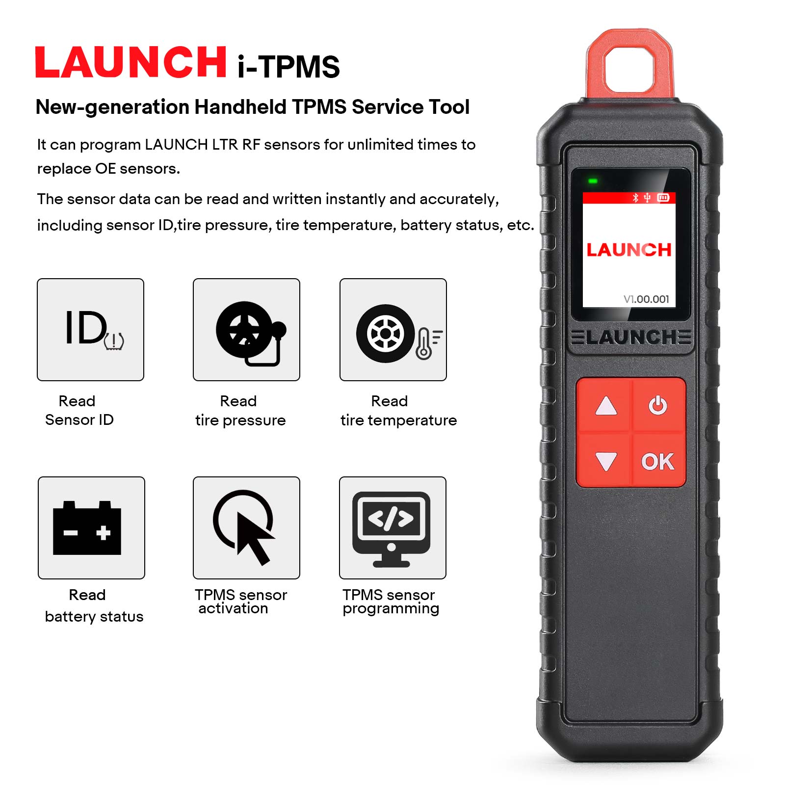 2025 Launch X431 i-TPMS Tire Pressure Detector Upgraded of TSGUN Work with X431 V, V+, PRO3S+, Pro3, Pro5, PAD V, PAD VII, ect - Image 4