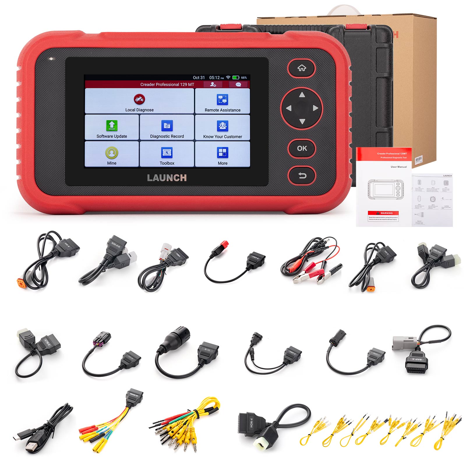 LAUNCH CRP 129MT Motorcycle Diagnostic Tool OBD Full system Full Functions l Supports 39 Motorcycle Brands - Image 4