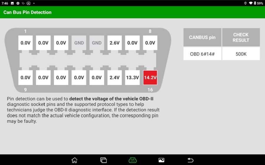 launch x431 pro3s+ EV can bus pin detection